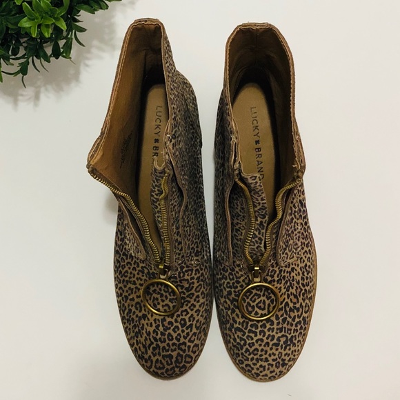 💋SOLD💋Lucky Brand Tibly Booties -Sophia Leopard - Picture 4 of 8